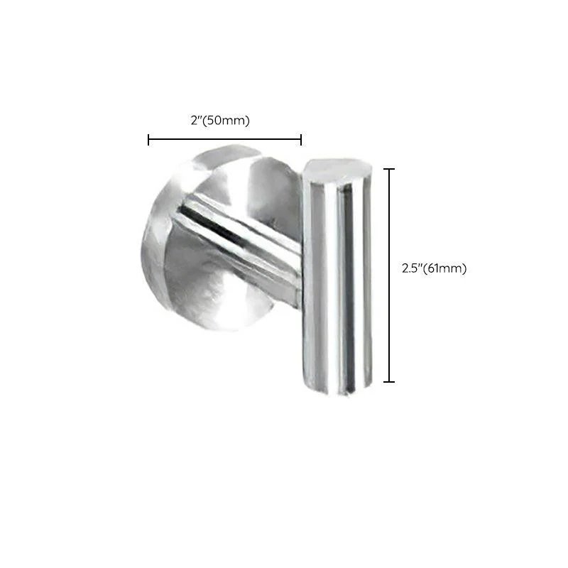 Metal Simple Bathroom Accessory as Individual or as a Set in Silver -Bathlova