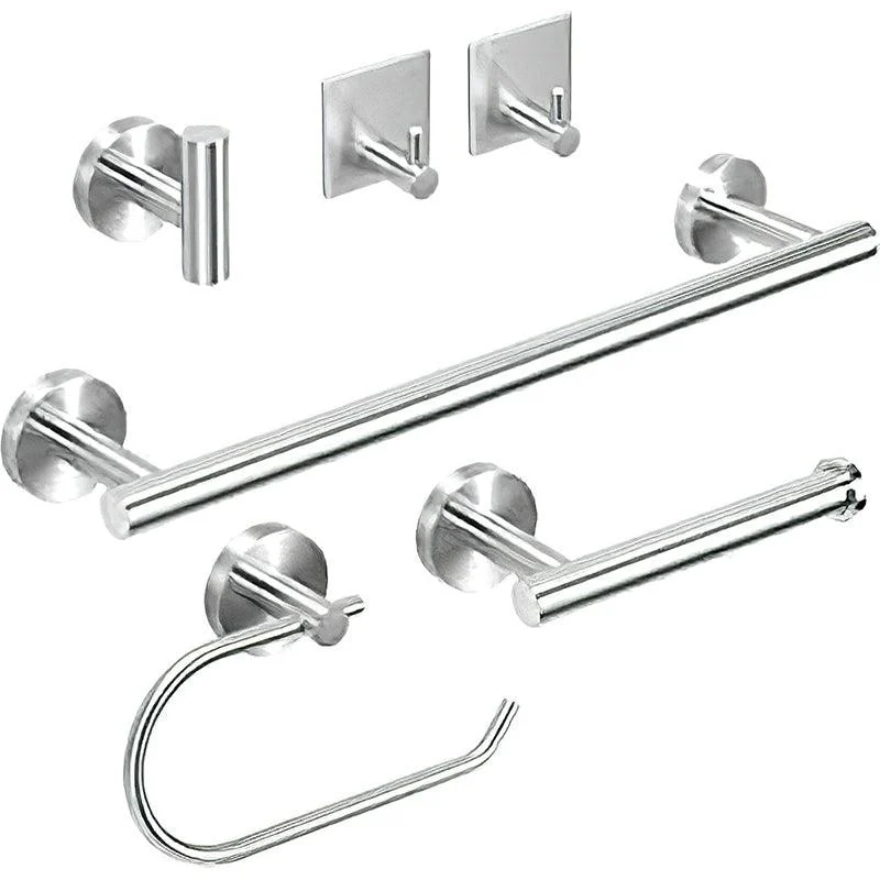 Metal Simple Bathroom Accessory as Individual or as a Set in Silver -Bathlova