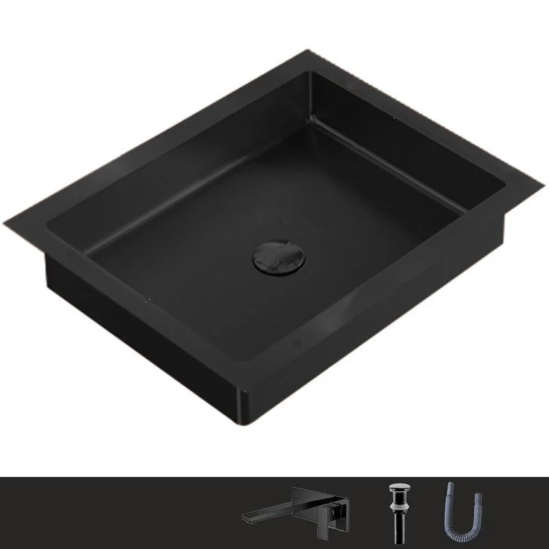 Metal Trough Bathroom Sink Modern Rectangular Trough Bathroom Sink -Bathlova