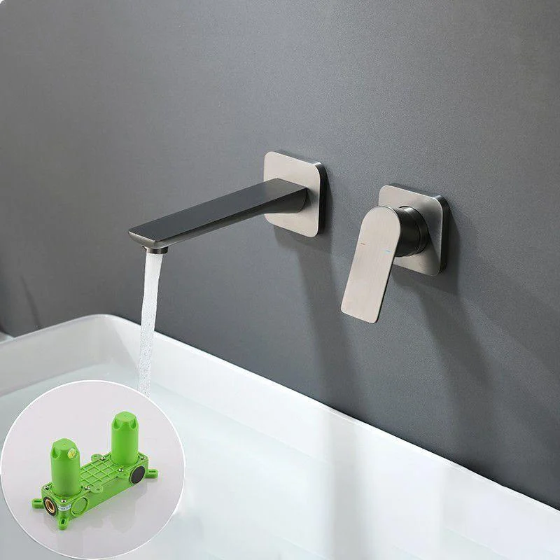 Metal Wall Mounted Bathroom Tap Modern Widespread Sink Tap -Bathlova