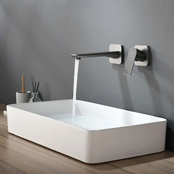 Metal Wall Mounted Bathroom Tap Modern Widespread Sink Tap -Bathlova