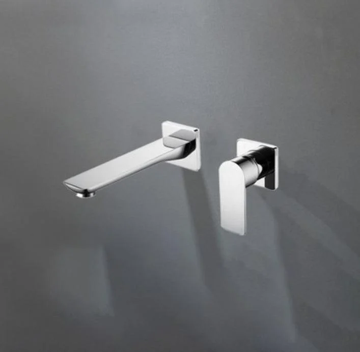 Metal Wall Mounted Bathroom Tap Modern Widespread Sink Tap -Bathlova