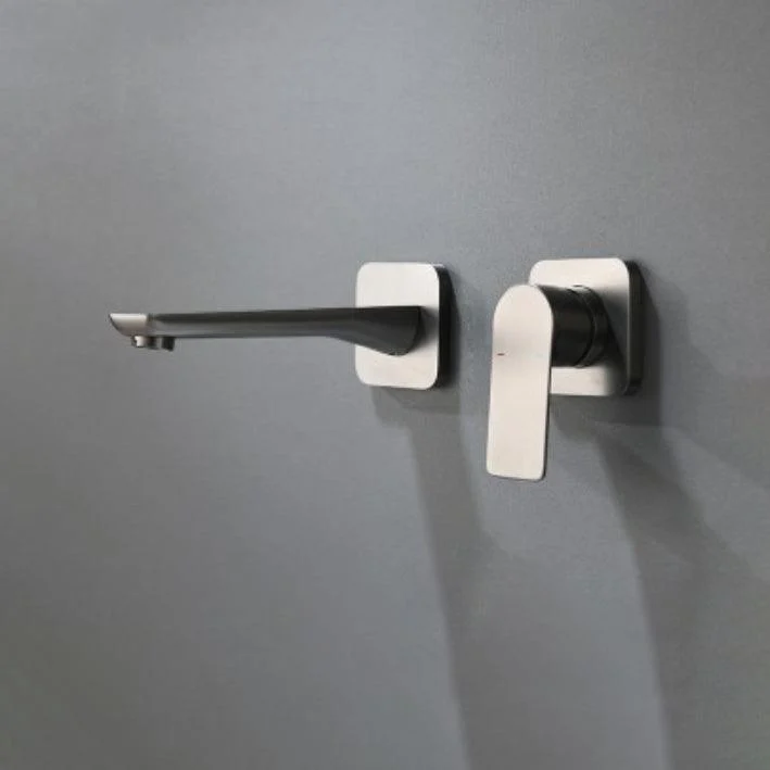 Metal Wall Mounted Bathroom Tap Modern Widespread Sink Tap -Bathlova