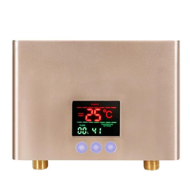 Mini Electric Tankless Heater with LED Display Remote Control -Bathlova