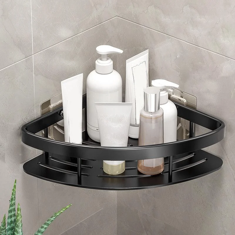 Minimalism Bathroom Hardware Set Silver Bath Shelf Bath Hardware Set -Bathlova