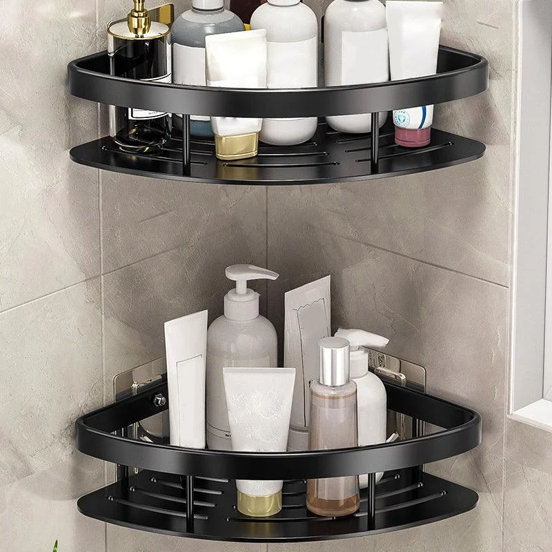 Minimalism Bathroom Hardware Set Silver Bath Shelf Bath Hardware Set -Bathlova