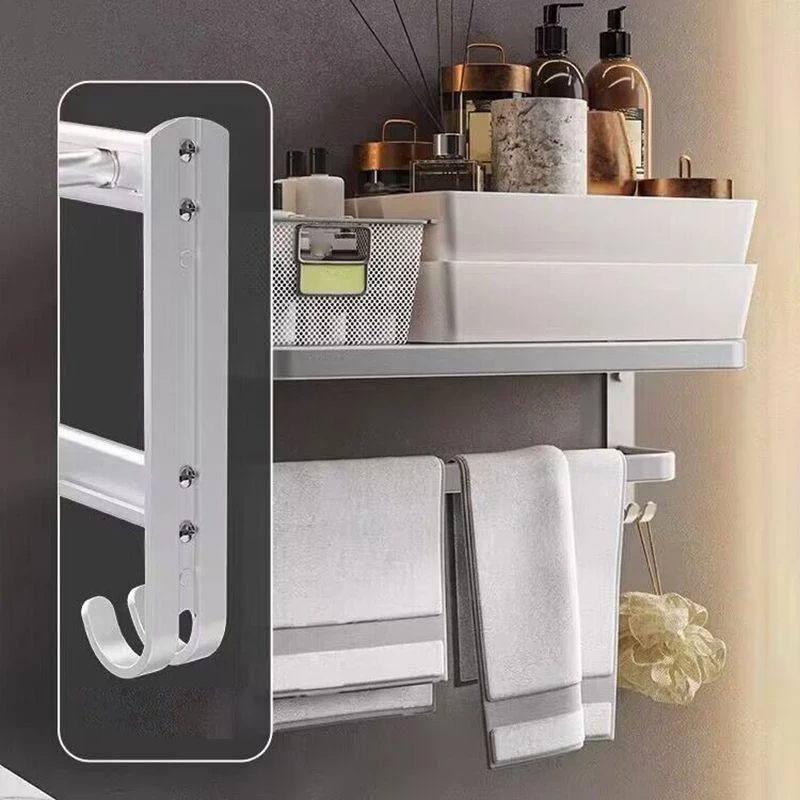 Minimalism Bathroom Hardware Set Stainless Steel Robe Hooks/Towel Bar & Bath Shelf -Bathlova