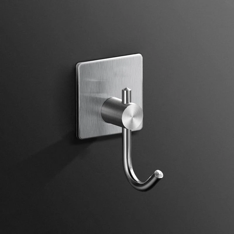 Minimalistic Bathroom Accessory Set Modern Matte Grey Robe Hooks -Bathlova