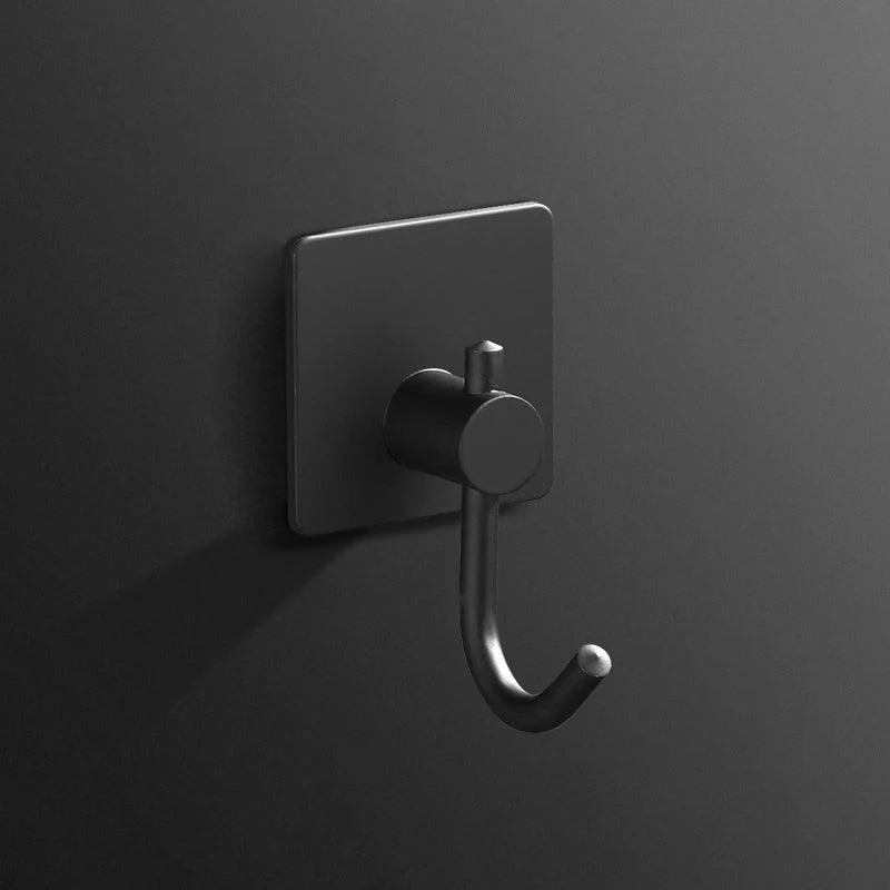 Minimalistic Bathroom Accessory Set Modern Matte Grey Robe Hooks -Bathlova