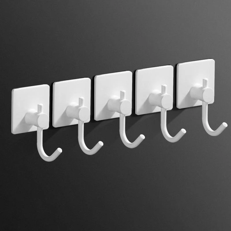 Minimalistic Bathroom Accessory Set Modern Matte Grey Robe Hooks -Bathlova