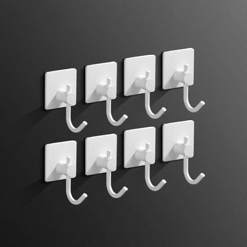 Minimalistic Bathroom Accessory Set Modern Matte Grey Robe Hooks -Bathlova