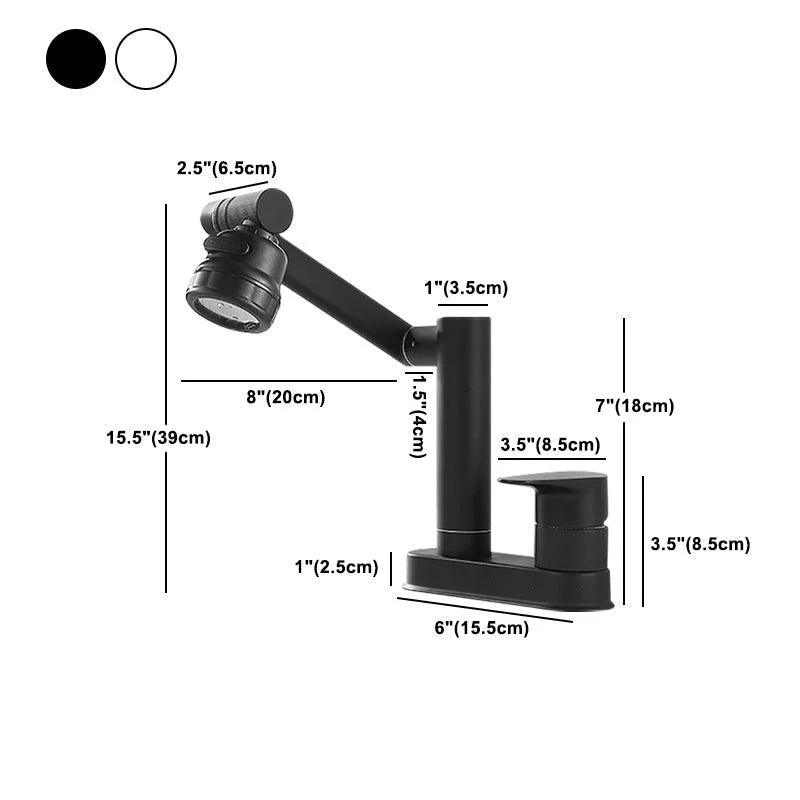 Modern 1-Handle Bathroom Sink Tap 2 Hole Centerset Lavatory Tap -Bathlova