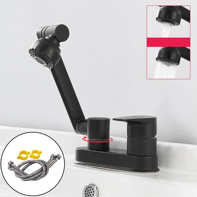 Modern 1-Handle Bathroom Sink Tap 2 Hole Centerset Lavatory Tap -Bathlova