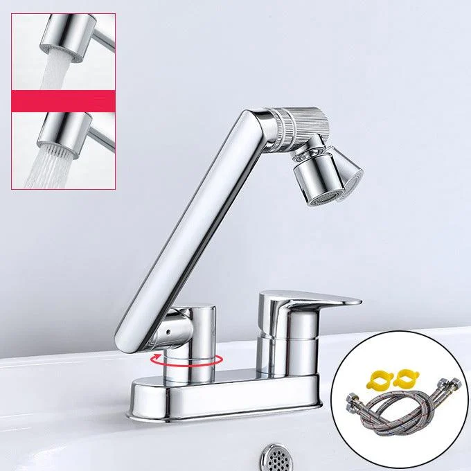 Modern 1-Handle Bathroom Sink Tap 2 Hole Centerset Lavatory Tap -Bathlova