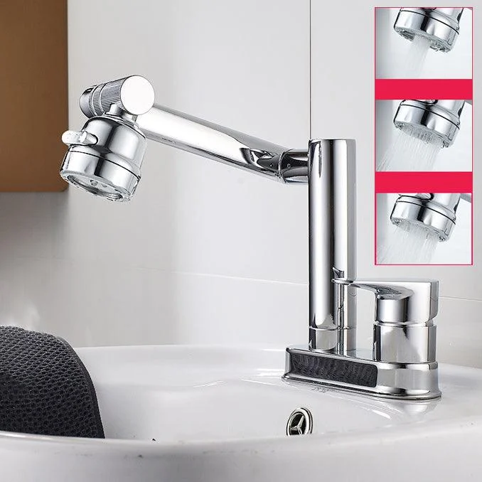 Modern 1-Handle Bathroom Sink Tap 2 Hole Centerset Lavatory Tap -Bathlova