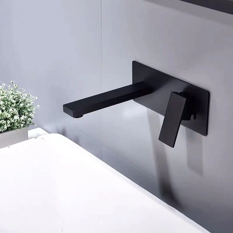 Modern 1-Handle Bathroom Sink Tap 2 Hole Wall Mounted Bathroom Tap Brass -Bathlova