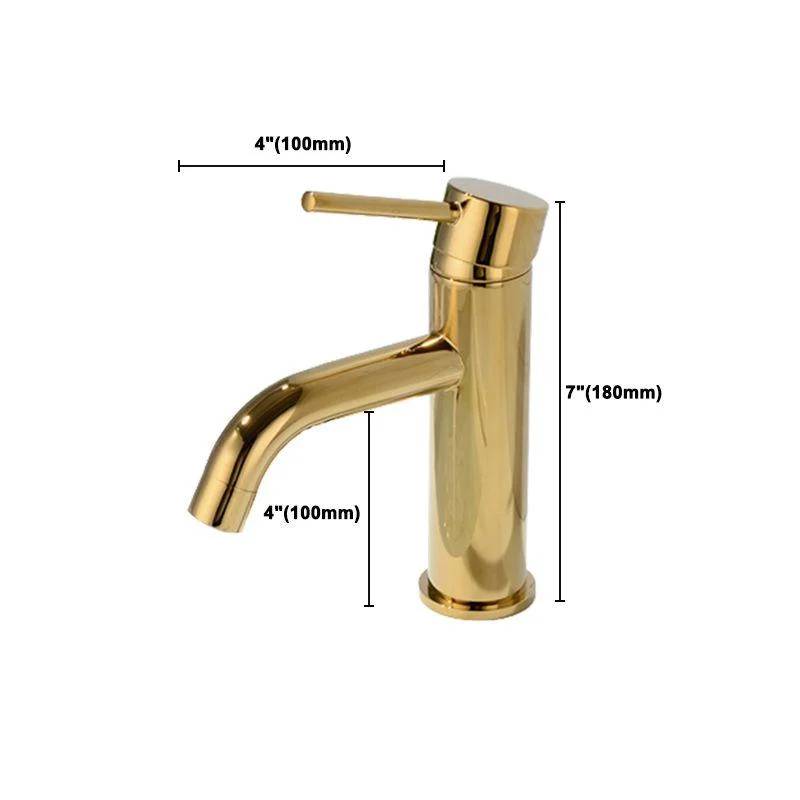 Modern 1-Handle Bathroom Sink Tap Brushed Gold Vessel Sink Tap Brass -Bathlova