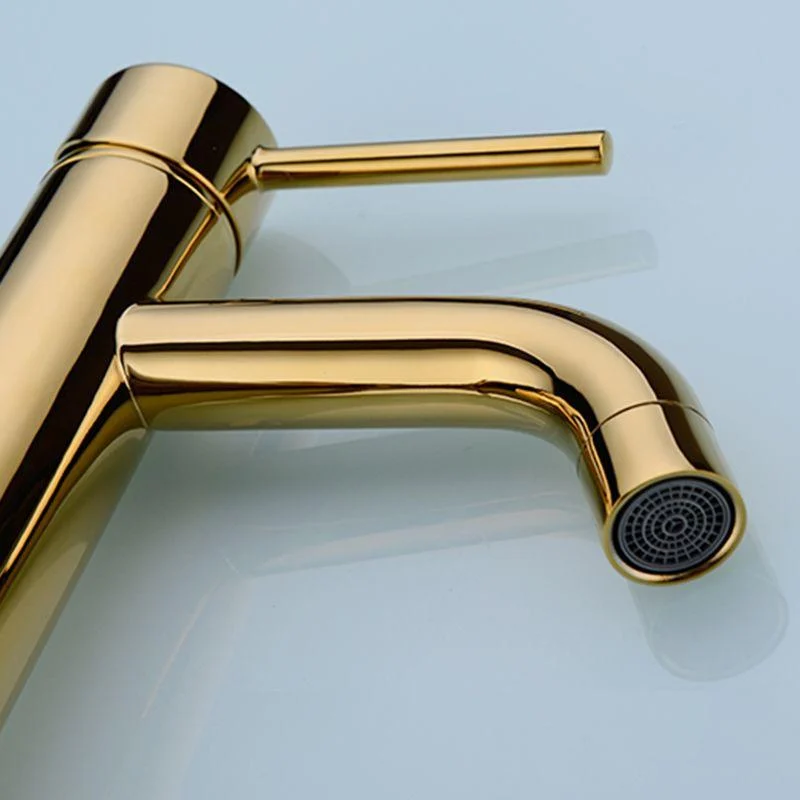 Modern 1-Handle Bathroom Sink Tap Brushed Gold Vessel Sink Tap Brass -Bathlova