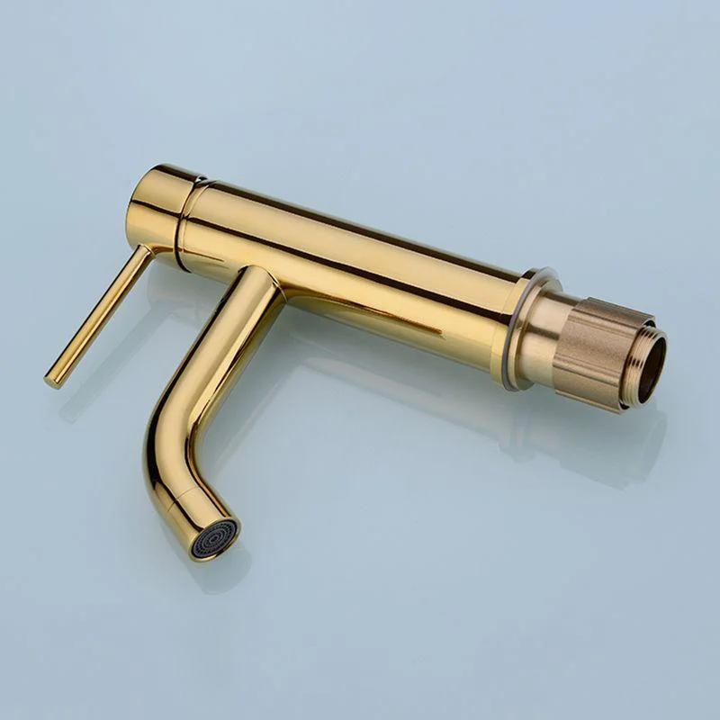 Modern 1-Handle Bathroom Sink Tap Brushed Gold Vessel Sink Tap Brass -Bathlova