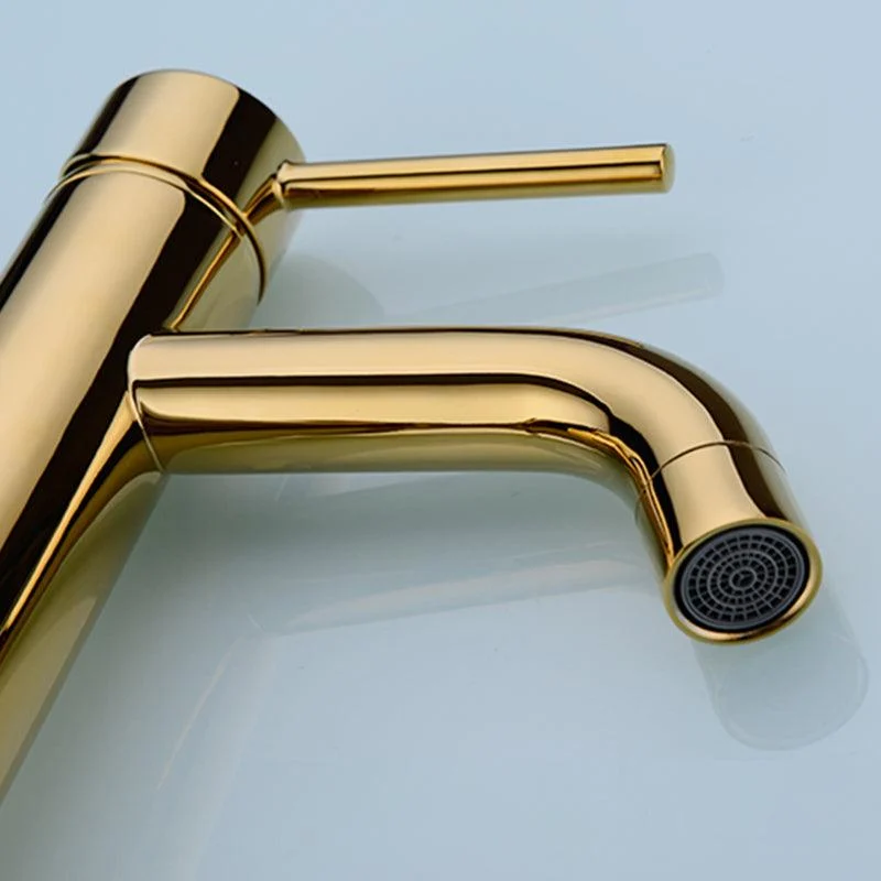 Modern 1-Handle Bathroom Sink Tap Brushed Gold Vessel Sink Tap Brass -Bathlova