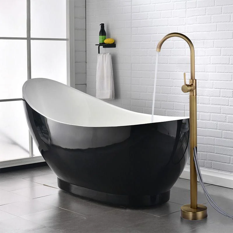 Modern 1-Handle Freestanding Tap Floor Mounted Freestanding Bathtub Tap -Bathlova