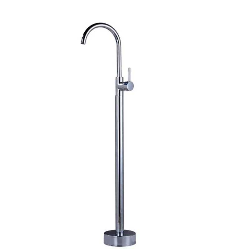 Modern 1-Handle Freestanding Tap Floor Mounted Freestanding Bathtub Tap -Bathlova