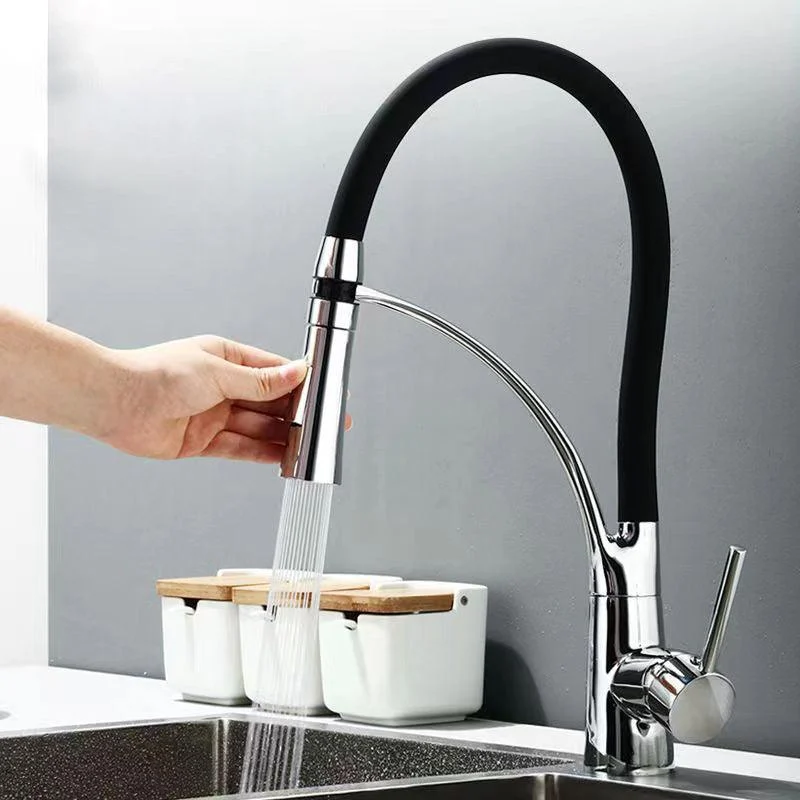 Modern 1-Handle Taps Copper Touchless with Water Dispenser Standard Kitchen Tap -Bathlova