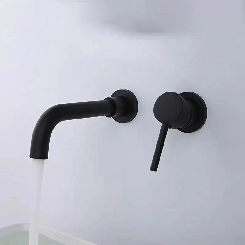 Modern 1 or 2-Handle Bathroom Sink Tap Circular Wall Mounted Bathroom Tap. -Bathlova