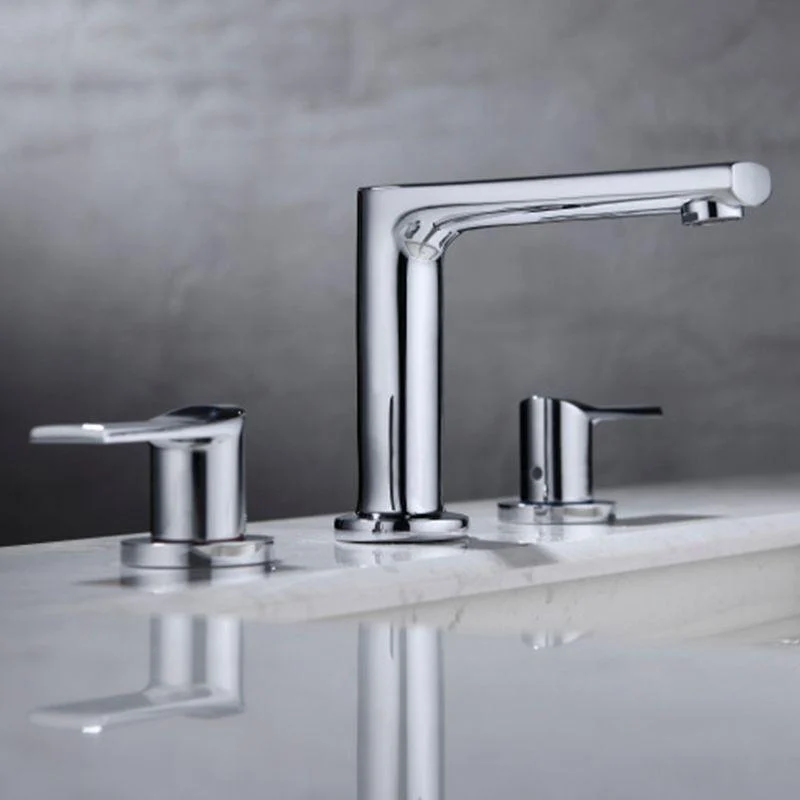 Modern 2-Handle Bathroom Sink Tap 3 Hole Wide Spread Bathroom Tap -Bathlova