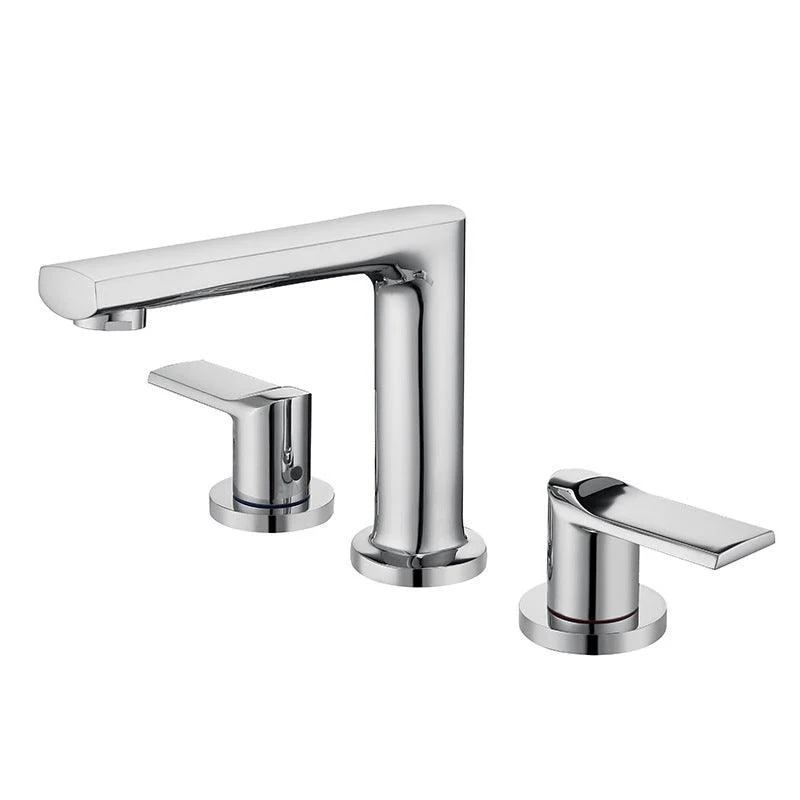 Modern 2-Handle Bathroom Sink Tap 3 Hole Wide Spread Bathroom Tap -Bathlova