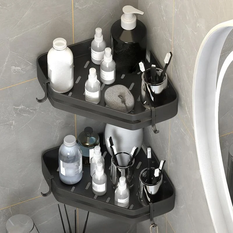 Modern 2/3-Piece Bathroom Set Stainless Triangle Bath Shelf in Aluminum -Bathlova