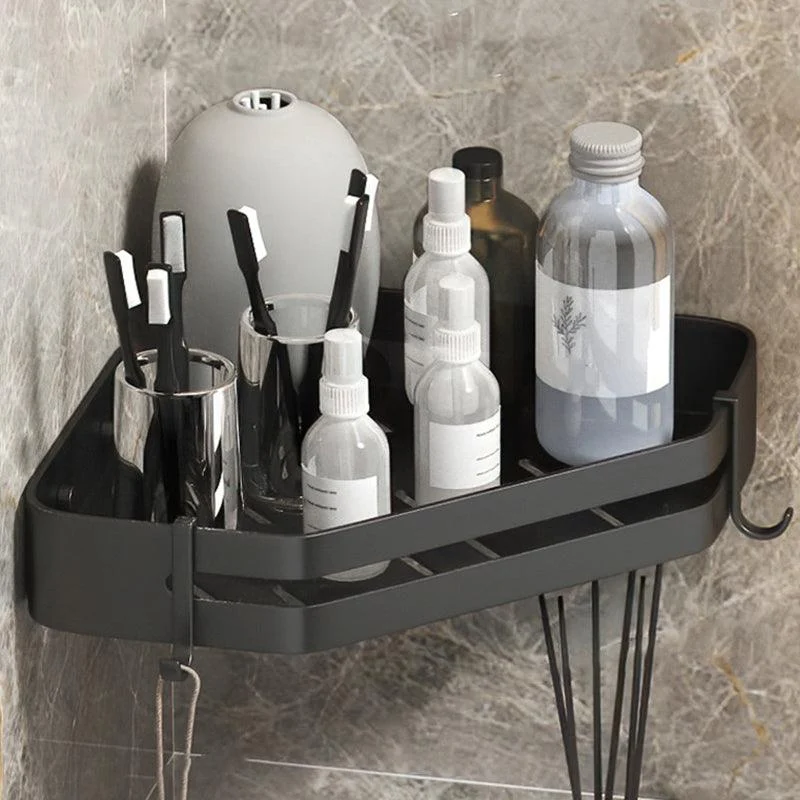 Modern 2/3-Piece Bathroom Set Stainless Triangle Bath Shelf in Aluminum -Bathlova