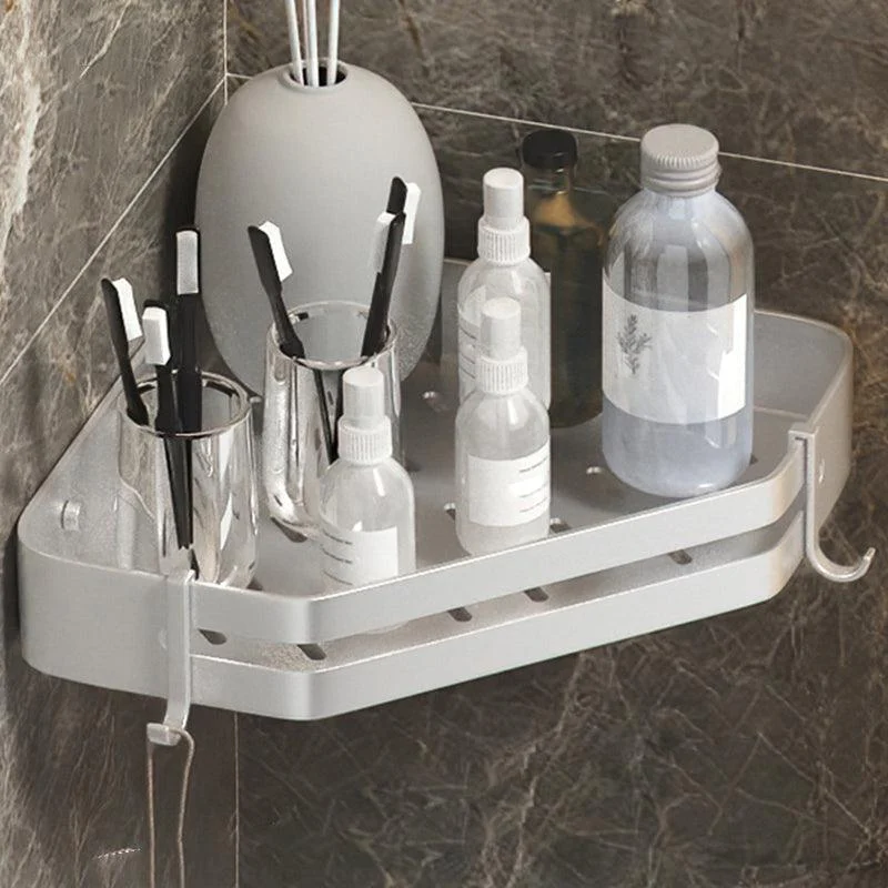 Modern 2/3-Piece Bathroom Set Stainless Triangle Bath Shelf in Aluminum -Bathlova