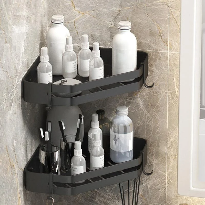 Modern 2/3-Piece Bathroom Set Stainless Triangle Bath Shelf in Aluminum -Bathlova