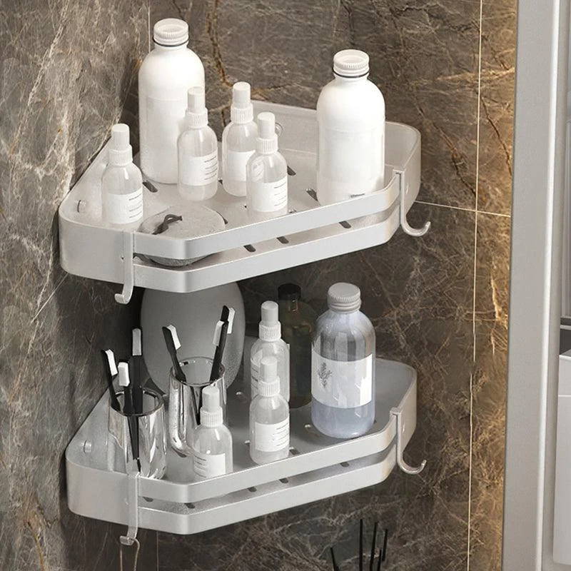 Modern 2/3-Piece Bathroom Set Stainless Triangle Bath Shelf in Aluminum -Bathlova