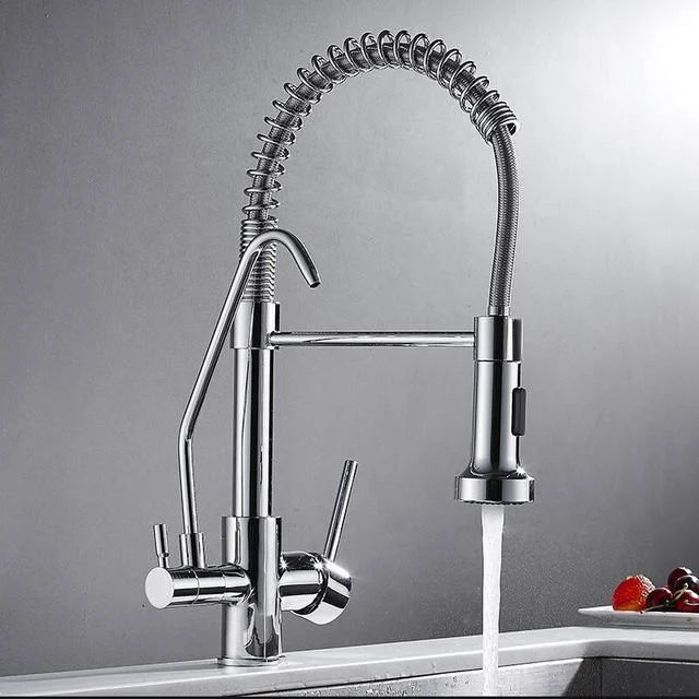 Modern 3in1 Pull-Down Swivel Kitchen Tap -Bathlova