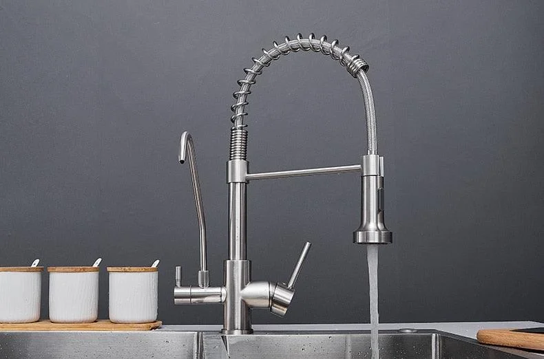 Modern 3in1 Pull-Down Swivel Kitchen Tap -Bathlova