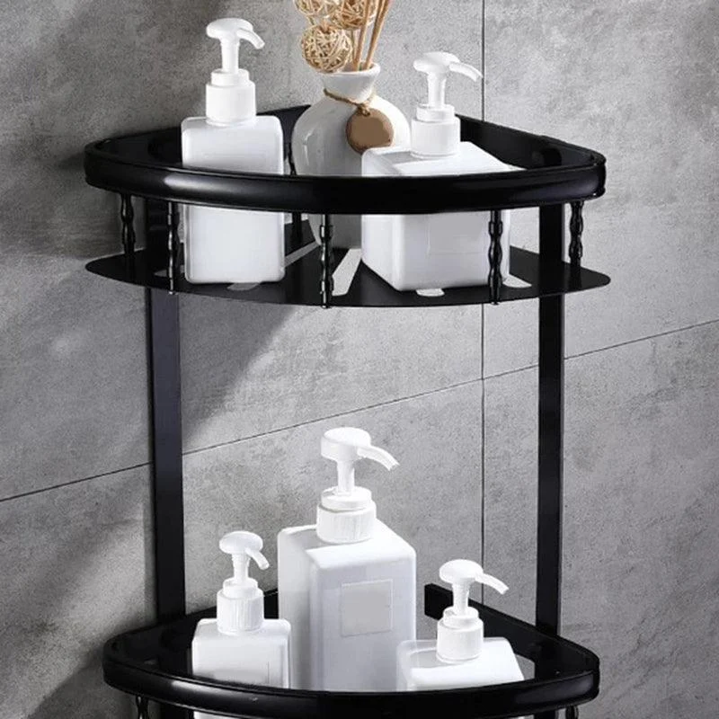 Modern 5/6-Piece Bathroom Accessory Set with Bath Shelf/Robe Hooks/Towel Bar -Bathlova