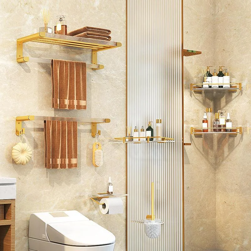 Modern 7-Piece Bathroom Accessory Set Metal Bathroom Set in Gold -Bathlova