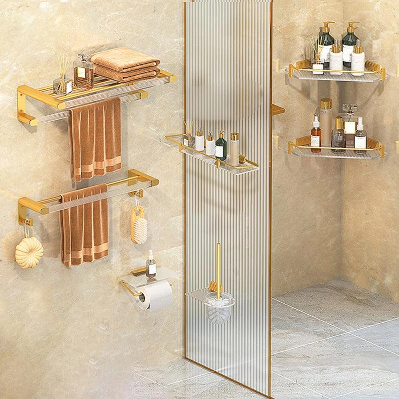 Modern 7-Piece Bathroom Accessory Set Metal Bathroom Set in Gold -Bathlova