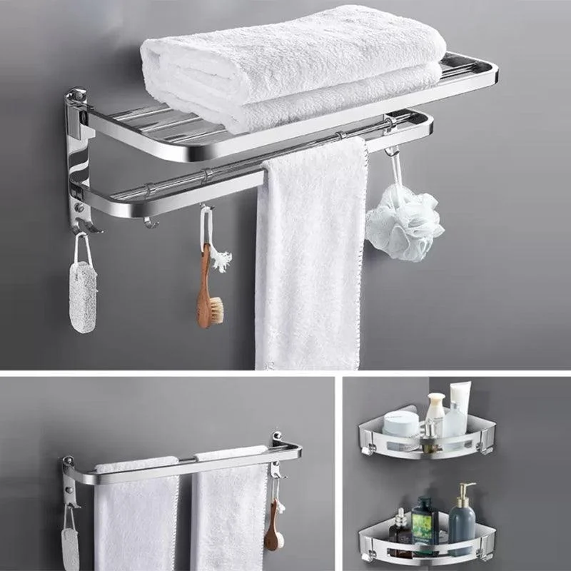 Modern 7 Piece Bathroom Accessory Set Polished Chrome Bathroom Hardware -Bathlova