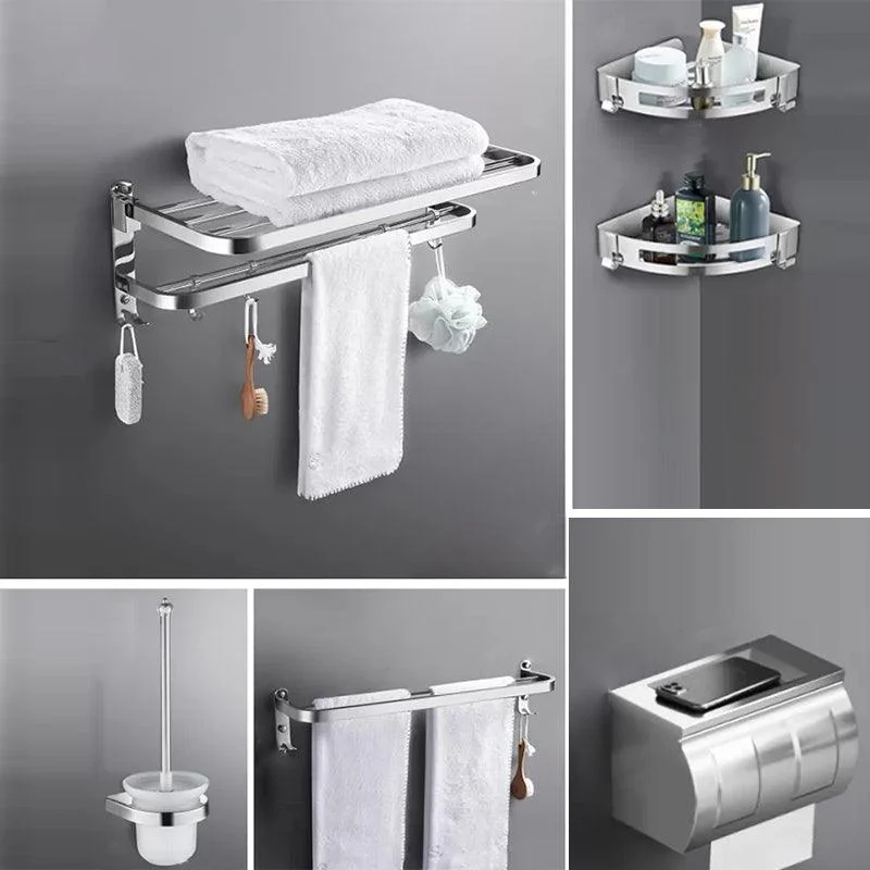 Modern 7 Piece Bathroom Accessory Set Polished Chrome Bathroom Hardware -Bathlova