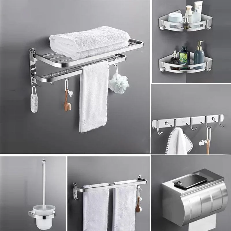 Modern 7 Piece Bathroom Accessory Set Polished Chrome Bathroom Hardware -Bathlova