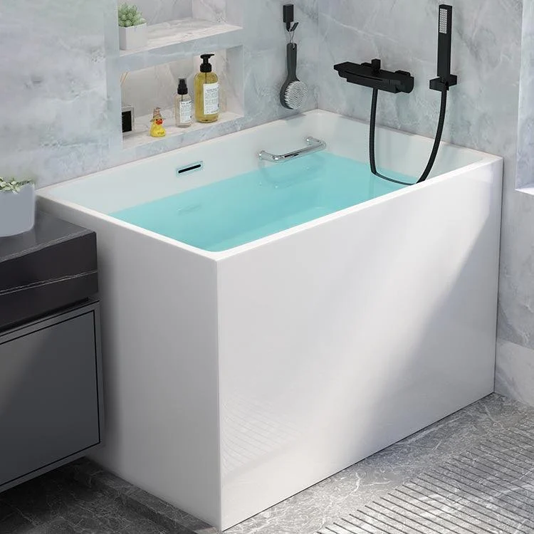 Modern Acrylic Alcove Bathtub 23.6" H Rectangular Bath Tub for Home -Bathlova