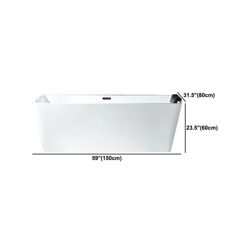 Modern Acrylic Bath Tub Freestanding Matte Finish Bathtub for Home -Bathlova