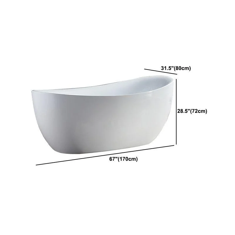 Modern Acrylic Bath Tub Freestanding Matte Finish Bathtub for Home -Bathlova