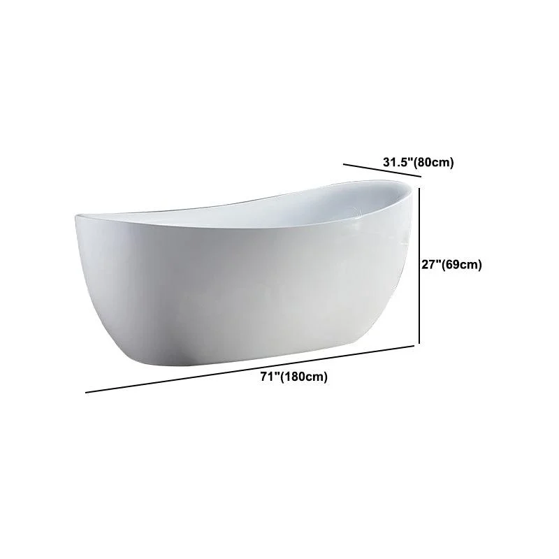 Modern Acrylic Bath Tub Freestanding Matte Finish Bathtub for Home -Bathlova