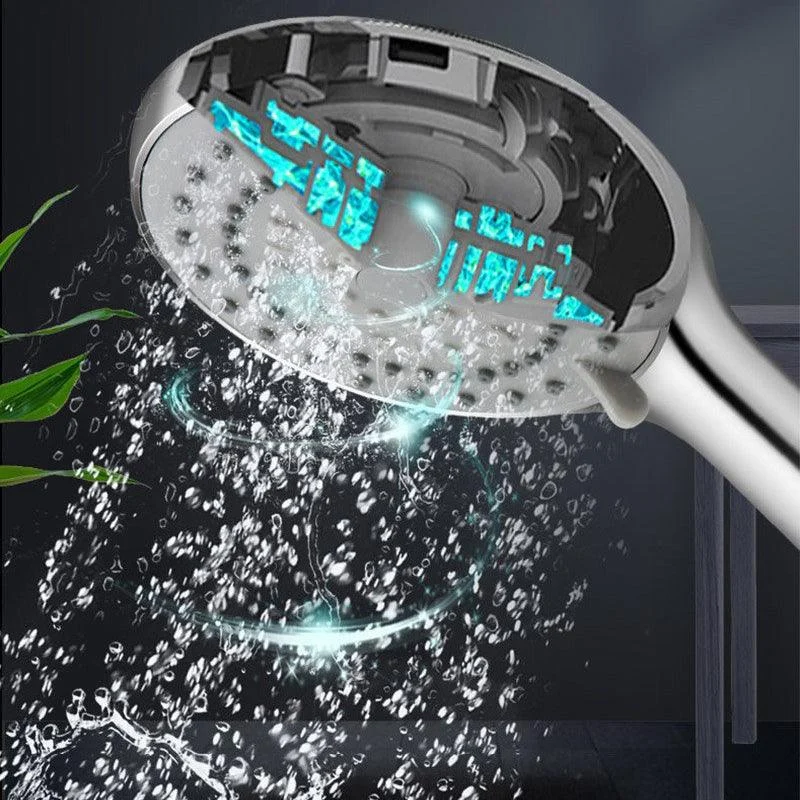 Modern Adjustable Hand Shower Chrome Round Handheld Shower Head -Bathlova