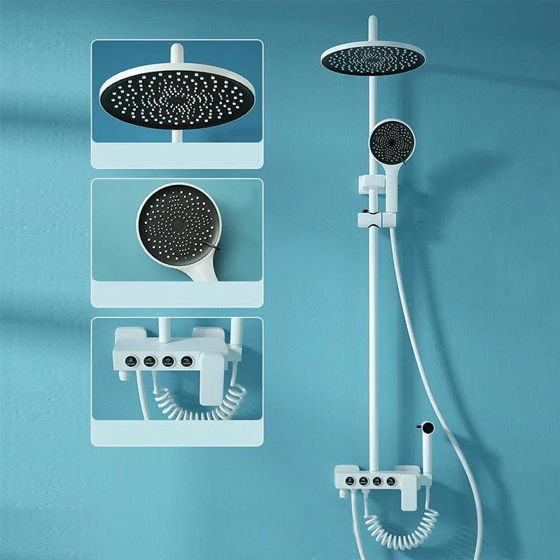 Modern Adjustable Shower Stainless Steel Shower Head Shower Tap on Wall -Bathlova