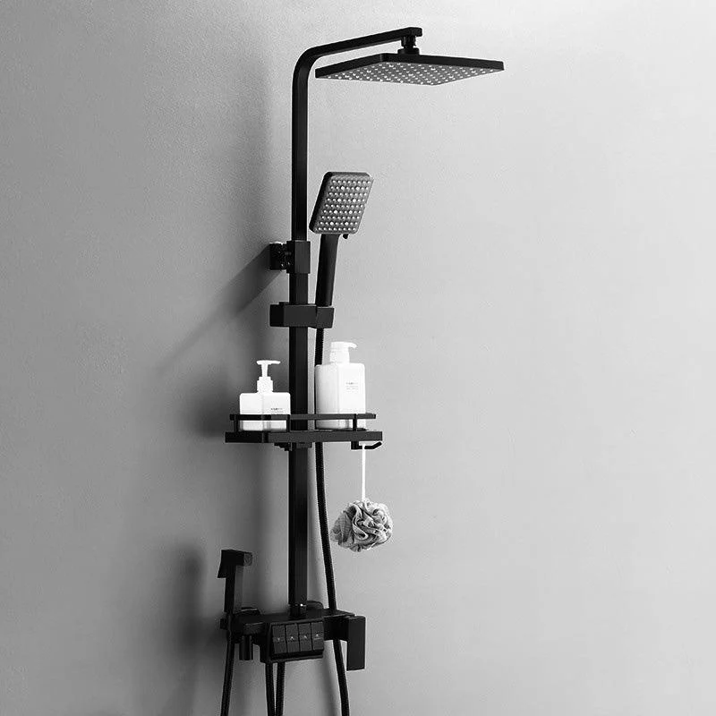 Modern Adjustable Spray Pattern Water Flow Shower Tap Shower Hose Shower System on Wall -Bathlova